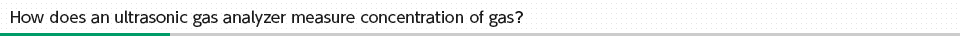 How does an ultrasonic gas analyzer measure concentration of gas？