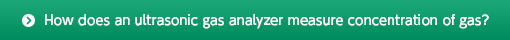 How does an ultrasonic gas analyzer measure concentration of gas?